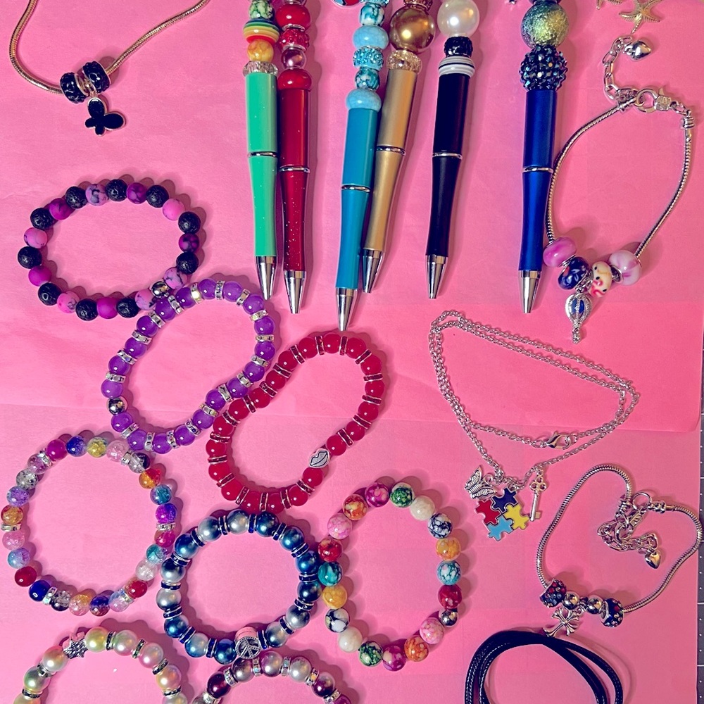 Pens, Bracelets, Necklaces and more